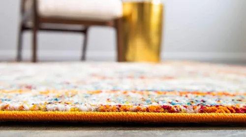 Miniatura 4 de Unique Loom - Alfombra estilo tradicional de Rosso Collection, Polipropileno, Beige/anaranjado