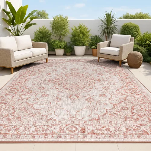 Miniatura 13 de JONATHAN Y Alfombra bohemia con medallón para interiores y exteriores, 2 x 8 pies, color gris/negro, tejido texturizado Rozetta para patio trasero