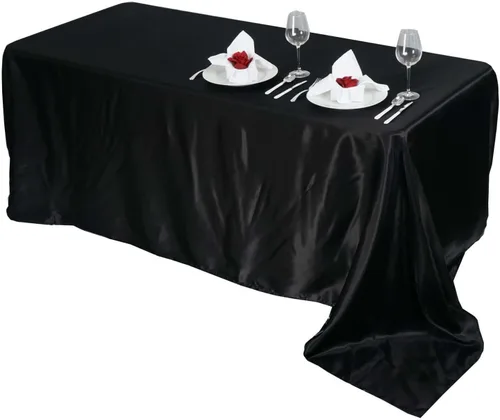 Miniatura 6 de Balsa Circle Mantel rectangular lavable de satén de color liso para fiesta de Halloween, 6 piezas de 60 x 102 pulgadas, color naranja, suministros