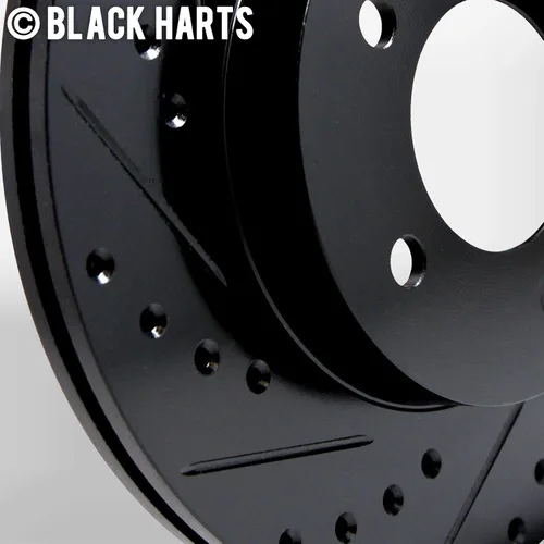 Hart Brakes Kit de frenos delanteros y traseros para Chrysler Aspen, Dodge Durango 2007-2009; Dodge Ram 1500 2006-2008 | Rotores de freno ranurados