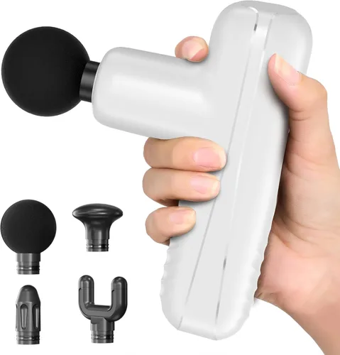 Miniatura 9 de Mini pistola de masaje, potente masajeador muscular de mano para relajación muscular, percusión de tejido profundo, pequeña pistola de masaje Negro