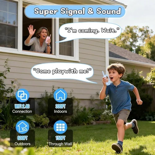 Miniatura 3 de Walkie Talkie para niños con video, paquete de 2 juguetes recargables para niños pequeños con cámara HD y cambiador de voz, radios bidireccionales