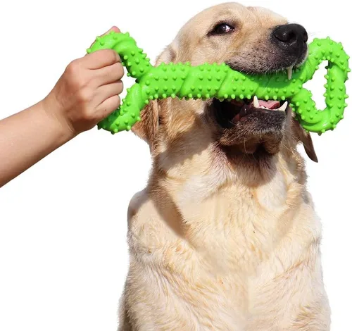 Miniatura 7 de LECHONG Juguetes duraderos para masticar perros de 13 pulgadas con forma de hueso, juguetes extra grandes para perros con diseño convexo, juguete
