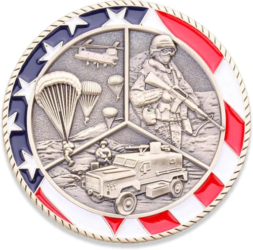Miniatura 3 de Moneda de desafío retirado del ejército – Moneda de desafío del ejército de los Estados Unidos – Increíble moneda militar retirada del ejército