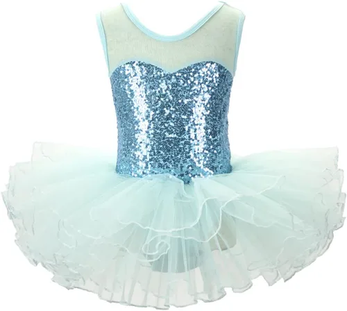 Miniatura 5 de Disimlarl Girls Ballerina Prom Party Costume Kids Flower Dress Dancewear Gymnastic Leotard Ballet Dress