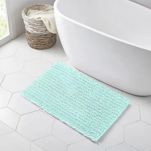 Miniatura 77 de Walensee Alfombra de baño antideslizante (24x17 pulgadas, rosa polvoriento) absorbente de agua, súper suave, lanuda de felpilla, lavable a máquina
