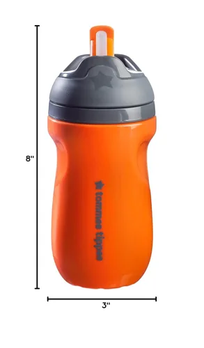 Miniatura 7 de Tommee Tippee - Botella aislada con popote Superstar, para mayores de 12 meses, 9 onzas / 265 ml, paquete de 1 botella de agua para niños pequeños