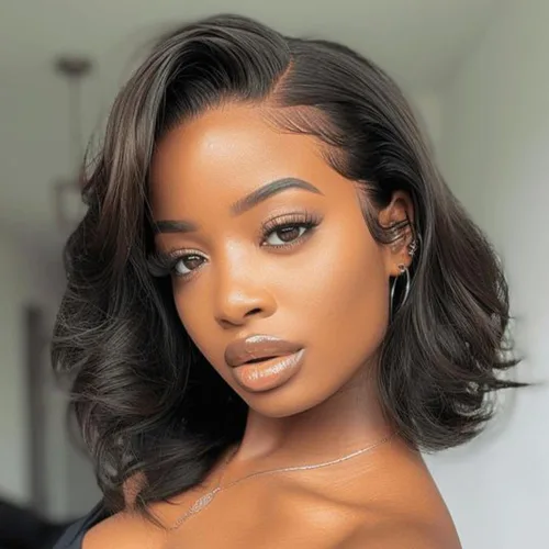 Miniatura 21 de UTIDE Peluca Bob Rubia 613 de Cabello Humano Pelucas Cortas de Cabello Humano 8 Pulgadas Peluca Frontal de Encaje 613 Cabello Humano Pre Arrancado
