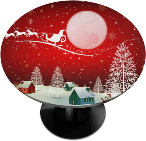 Miniatura 12 de Mantel Redondo con Elástico para Mesa de Playa, Diseño de Estrella de Mar, Cubierta de Mesa Circular, Impermeable, Lavable, de Poliéster, Pequeñas