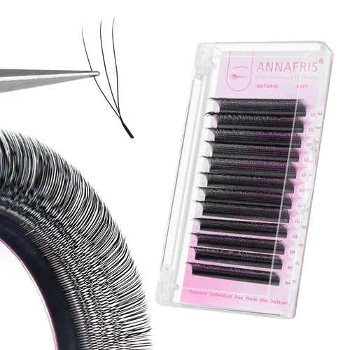 Miniatura 10 de Extensiones de pestañas postizas 3D con forma de W de trébol, 0.07 L, rizo de 0.315-0.591 in, volumen mixto, extensiones de pestañas autoaplicables