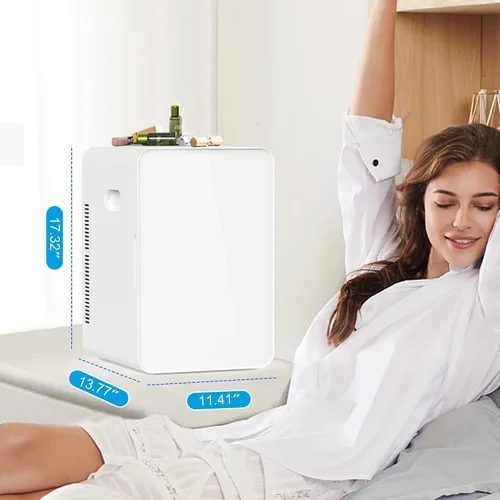 Miniatura 6 de advwin Mini Refrigerador de 22L para Dormitorio, 30 Latas Enfriador y Calentador Portátil Refrigeradores Compactos con Alimentación CA/CC