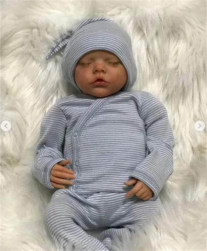 Miniatura 2 de Anano Muñecas Bebé Reborn de Silicona de Cuerpo Completo, Muñecas de Bebé Realistas de 18 Pulgadas Gemelas Niña, Muñeca de Bebés de Silicona