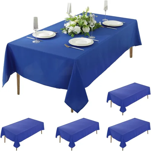 Miniatura 39 de Paquete de 5 Manteles Cuadrados 60 x 60 Pulgadas de Carbón, Mantel de Poliéster Lavable para Uso en Hogar, Fiesta, Boda o Restaurante.