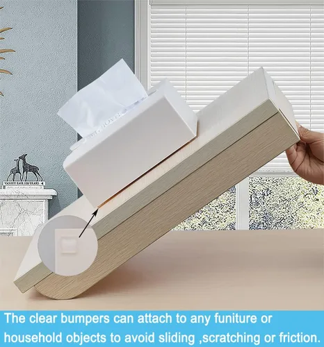 Miniatura 3 de Parachoques para puerta de gabinete, 61 almohadillas de goma suave transparente, tapones de gabinete autoadhesivos fuertes multiformas, adecuados