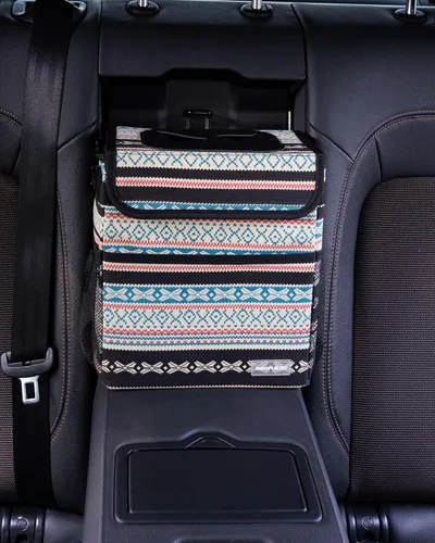 Miniatura 5 de SIBOFUEGO Bote de basura lindo para automóvil, a prueba de fugas, con tapa y bolsillos de almacenamiento, cubo de basura para automóvil para hombres