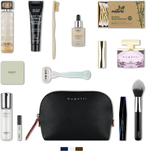 Miniatura 6 de bugatti Ella - Bolsa de cosméticos de alta calidad, bolsa de lavado, neceser de tocador, negro, S, bolsa de cosméticos
