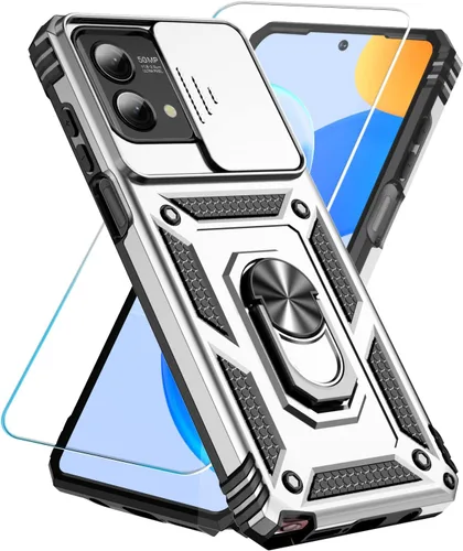 Miniatura 10 de SunStory Funda para teléfono Motorola Moto G Stylus 5G 2023 con protector de pantalla HD y cubierta deslizante para la cámara y patas de apoyo, Negro