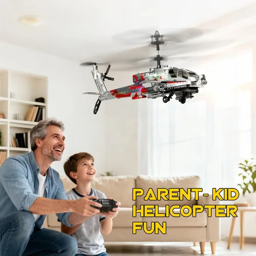 Miniatura 5 de XIKOTEC Helicóptero RC, Juguete de Helicóptero Militar a Control Remoto para Niños, Principiantes y Adultos con Mantenimiento de Altitud, Giroscopio