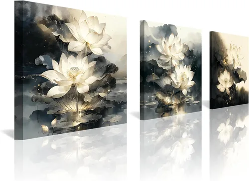 Miniatura 29 de Arte de Pared de Acuarela de Estilo Asiático Tradicional Chino Pájaro en Rama de Flor de Cerezo Roja Decoración Paisaje Floral Oriental Pintura