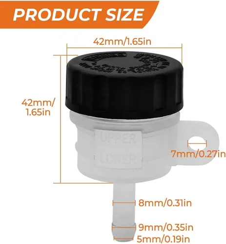 Miniatura 7 de Transparente motocicleta freno trasero cilindro maestro tanque aceite taza líquido depósito de botella para Polaris Sportsman Scrambler Outlaw