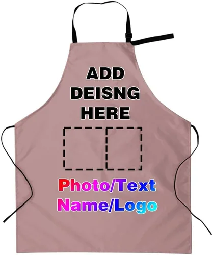 Miniatura 27 de Delantales personalizados para mujeres y hombres, delantal personalizado con logotipo de texto fotográfico, delantales de cocina personalizados