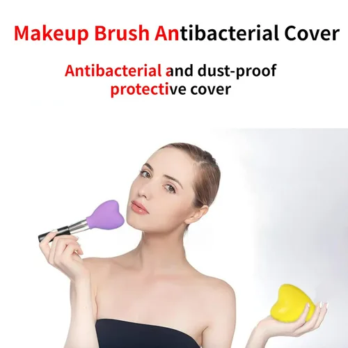 Miniatura 9 de Paquete de 15 brochas de maquillaje reutilizables, fundas de silicona, protector de cepillo cosmético, juego de brochas para sombra de ojos