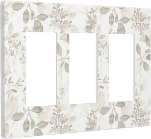 Miniatura 152 de Placa Decorativa de Pared Beige Boho de Mediados de Siglo Sol Abstracto 1-Gang Retro Años 70 Arte Geométrico Moderno con Arco Eléctrico Interruptor