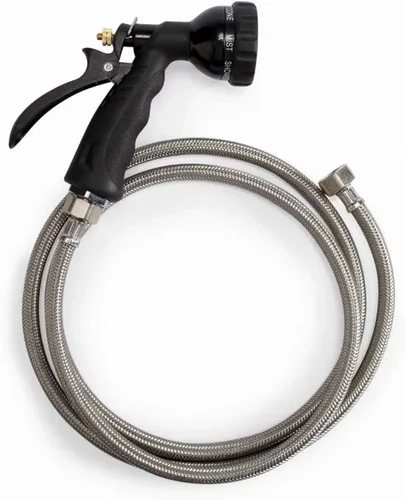 Master Equipment Mangueras de pulverización 6 en 1: mangueras versátiles y de colores brillantes para uso en tiendas de aseo de mascotas, 60 Negro