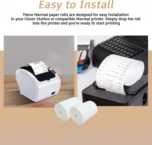 Miniatura 5 de BAM POS Rollos de papel térmico de recibo de 3 1/8 pulgadas x 190 pies para la mayoría de sistemas POS e impresoras de recibos, compatible