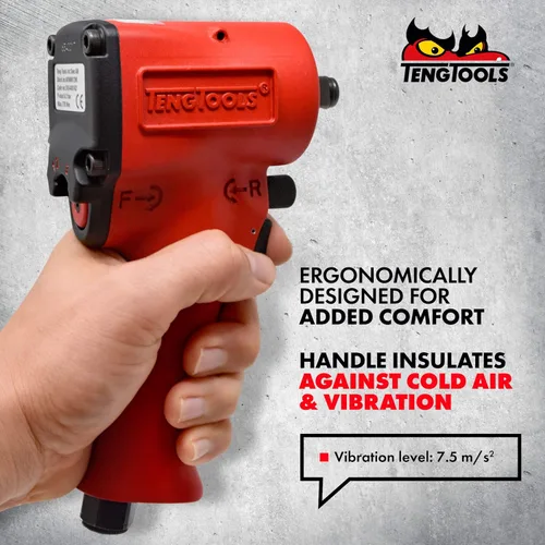 Miniatura 5 de Teng Tools ARWM12M - Pistola de llave de impacto neumática compacta reversible de 1/2 pulgada de alto par
