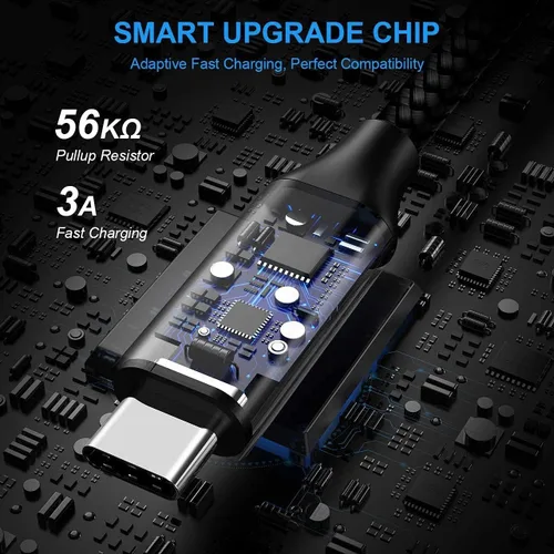 Miniatura 2 de Cable USB C largo [12 pies, 2 unidades], etguuds Cable de cargador USB A a tipo C trenzado de carga rápida para Samsung Galaxy S22 S21 S20 Ultra 5G
