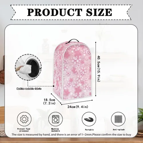 Miniatura 6 de doginthehole Fundas para licuadora, cubierta estética de flor de cerezo rosa, cubierta para batidora de cocina, cubierta para electrodomésticos