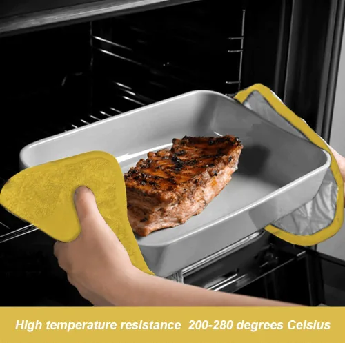 Miniatura 2 de meioro Paquete de 4 agarraderas para cocina resistentes al calor, almohadillas calientes 100% algodón, juego de soportes acolchados para ollas