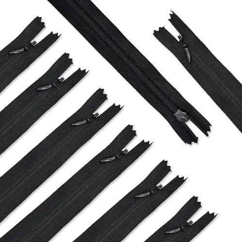 Miniatura 26 de Renashed 45 cremalleras invisibles de nailon mixto de 21.5 pulgadas para costura, costura, artesanía, 20 colores (mezcla de colores)