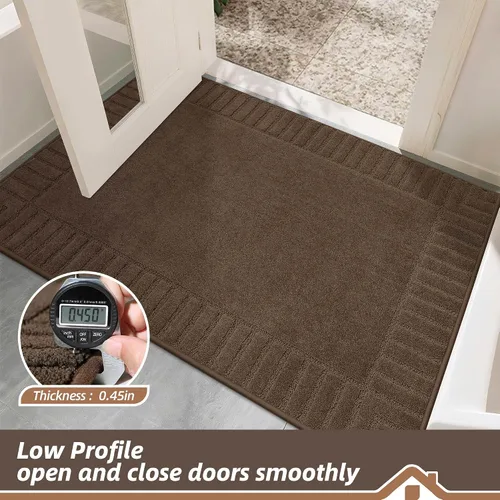 Miniatura 6 de BEQHAUSE Tapetes antideslizantes para puertas principales, lavables y de bajo perfil, para la entrada de la puerta principal, tapetes absorbentes