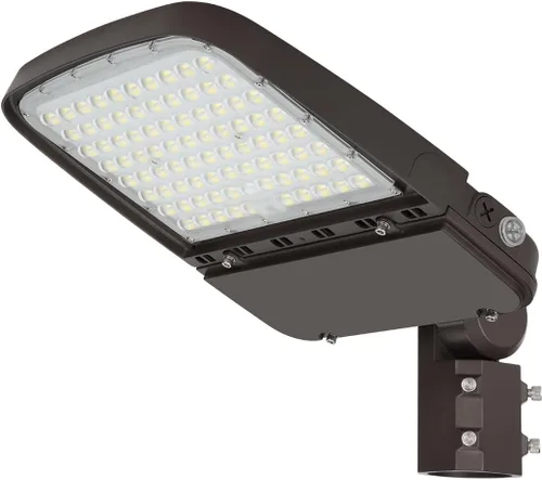 Luces LED de estacionamiento de 240 W para exteriores, luces LED de poste con ajustador deslizante, 150 lm/W 5000 K 100-277 V IP65, luz comercial
