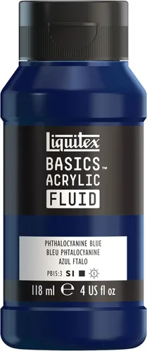 Miniatura 43 de Liquitex BASICS Pintura acrílica fluida, botella de 118ml (4 onzas), tono amarillo cadmio medio Tono medio amarillo cadmio