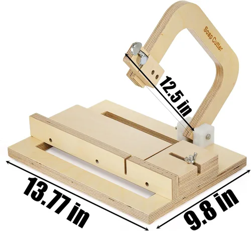 Miniatura 2 de Coloch Cortador de jabón de madera, herramienta de corte de jabón ajustable, herramienta de corte de jabón de un solo alambre, herramienta de corte