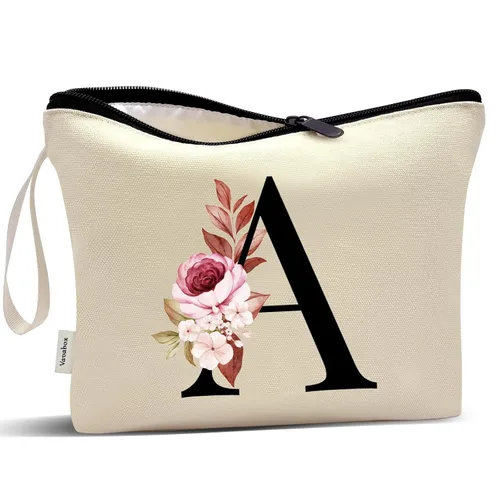 Miniatura 188 de Vavabox A-Z Bolsa de Maquillaje Personalizada, Regalos de Cumpleaños para Mujeres y Mamá, Regalos para la Mejor Amiga, Bolsa de Cosméticos
