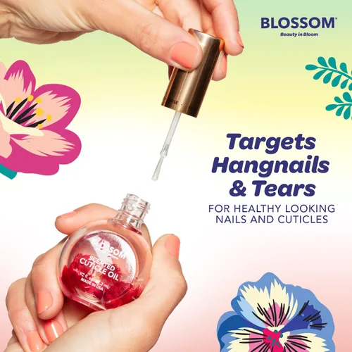 Miniatura 5 de Blossom Aceite para cutículas hidratante, hidratante, fortalecedor, perfumado, infundido con flores reales, fabricado en Estados Unidos, 1.84 fl.