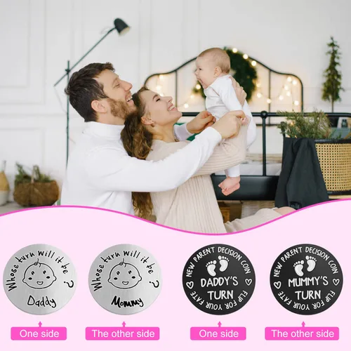Miniatura 4 de 2 piezas de regalos de decisión para padres nuevos, regalo de embarazo para mamá por primera vez, regalo de revelación de género para bebés, baby