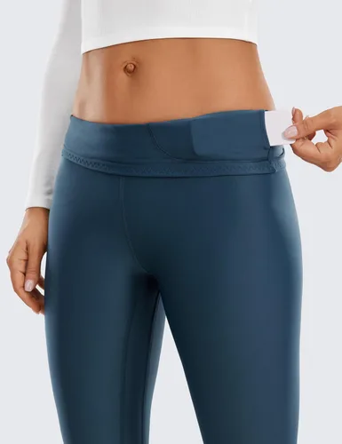 Miniatura 3 de CRZ YOGA Leggings térmicos con forro polar para mujer de 28 pulgadas, pantalones de senderismo cálidos para invierno, pantalones de yoga de cintura