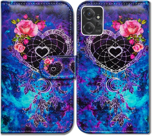 Miniatura 23 de Bcov Funda para Moto G Power 5G, diseño de pájaro negro y verde con tapa para teléfono con ranura para tarjetas, soporte para Motorola Moto G Power