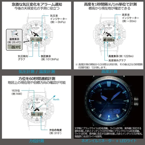 Miniatura 2 de Casio PRO Trek PRW-60FC-1AJF - Reloj solar de radio productos originales japoneses