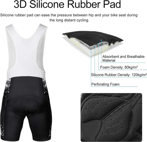 Miniatura 5 de INBIKE Conjunto de camiseta de ciclismo de manga corta transpirable para hombre con pantalones cortos acolchadospantalones cortos de babero