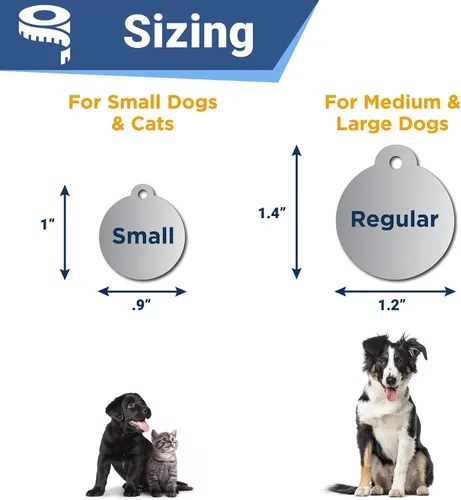 Miniatura 7 de Placa de identificación para mascotas, de acero inoxidable, etiquetas personalizadas para perros y gatos, hasta 8 líneas de texto personalizado