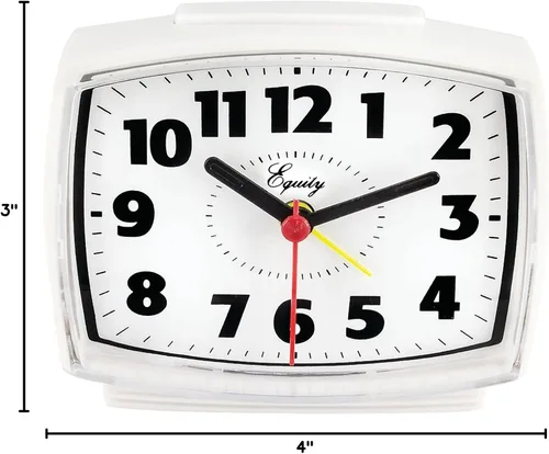 Miniatura 3 de Equity 33100 - Reloj despertador analógico silencioso eléctrico con esfera iluminada