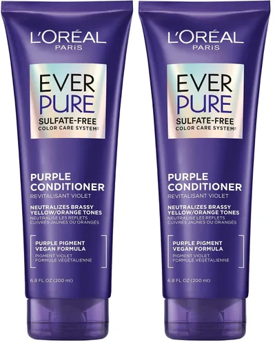 Miniatura 11 de L'Oreal Paris EverPure, Acondicionador Morado Tonificante Anti-Cobrizos Sin Sulfato para Cabello Rubio, Decolorado, Plateado o con Mechas Marrones