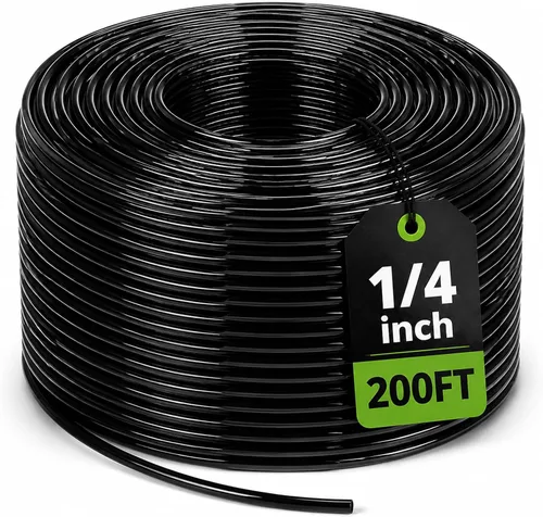 Miniatura 9 de Bonviee Tubo de riego de 1/2 pulgada con 4 paquetes de conectores de 6 vías, tubo de riego por goteo de 50 pies ideal para sistema de riego