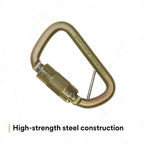 Miniatura 4 de 3M DBI-SALA Saflok 2000117 Mosquetón, acero de apertura de puerta de 11/16", con puerta de cierre automático, zinc amarillo